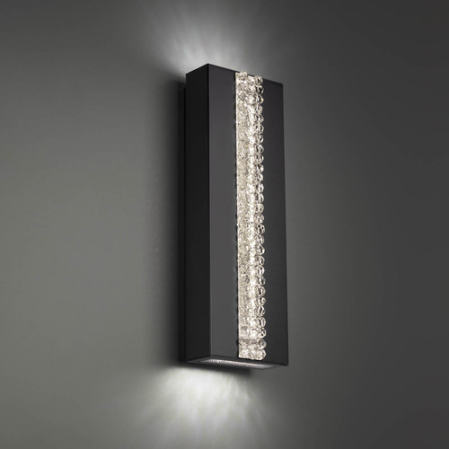 Cascade 18-Inch LED Outdoor Wall Light in Black by Schonbek Beyond