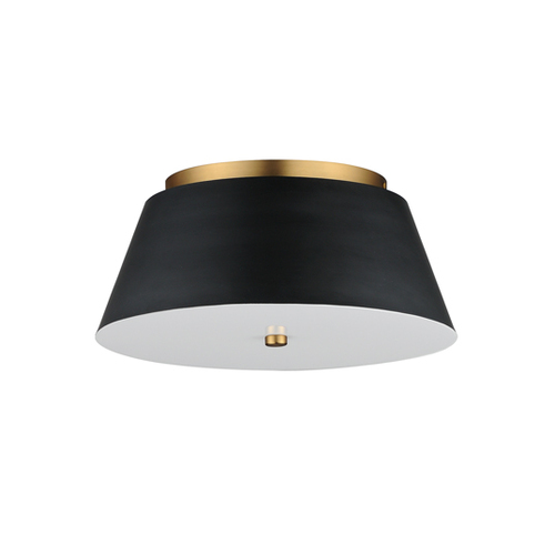Miles 16-Inch LED Flush Mount in Black & Brass by Maxim Lighting