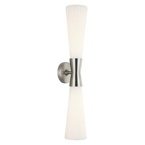 Matteo Lighting Matteo Lighting Jameson Brushed Nickel LED Vertical Bathroom Light S18122BN