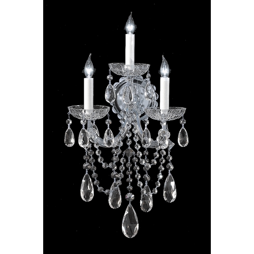 Maria Theresa Crystal Sconce Wall Light in Polished Chrome by Crystorama Lighting