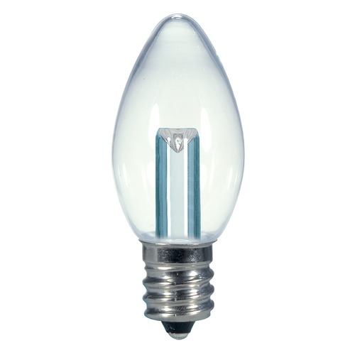 Satco Lighting 0.5W LED Flame Candelabra Base Bulb 2700K 14LM by Satco Lighting S9156