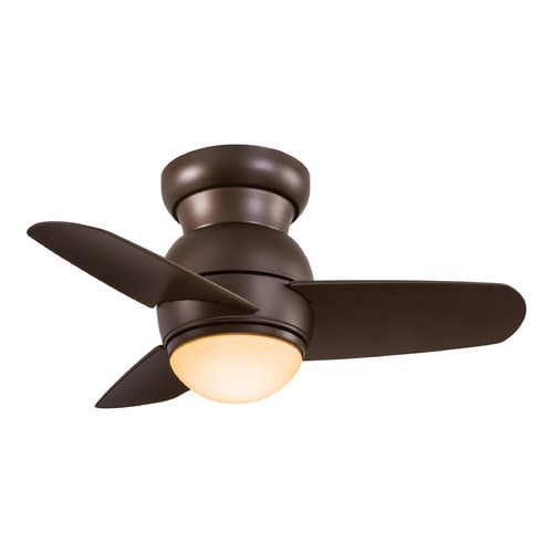 Minka Aire Spacesaver 26-Inch Fan in Oil Rubbed Bronze with Tinted Opal Glass F510L-ORB