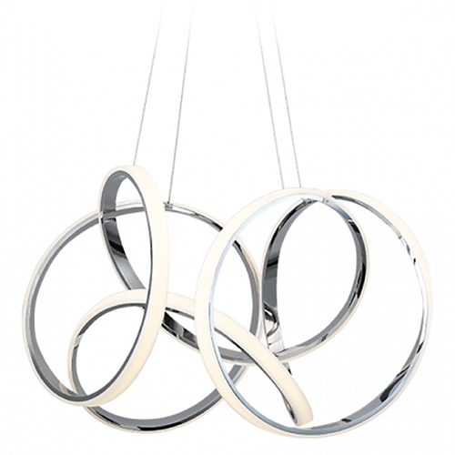 Vornado Chrome LED Pendant by WAC Lighting