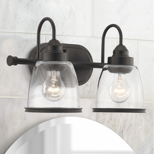 Progress Lighting Saluda Antique Bronze 2-Light Bathroom Light by Progress Lighting P300179-020