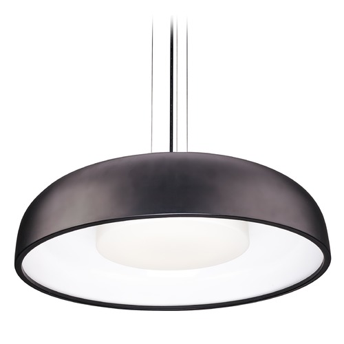 Kuzco Lighting Modern Black LED Pendant with Frosted Shade 3000K 2671LM by Kuzco Lighting PD13124-BK