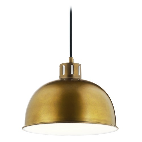 Kichler Lighting Zailey 11.50-Inch Natural Brass Pendant by Kichler Lighting 52152NBR