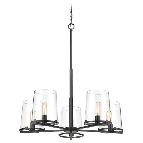 Callista Matte Black Chandelier by Z-Lite