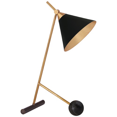 Visual Comfort Signature Collection Kelly Wearstler Cleo Table Lamp in Bronze & Brass by Visual Comfort Signature KW3410BZABBLK
