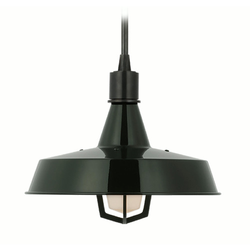 Visual Comfort Signature Collection Thomas OBrien Fitz Pendant in Bronze & Green by VC Signature TOB5738BZ-G