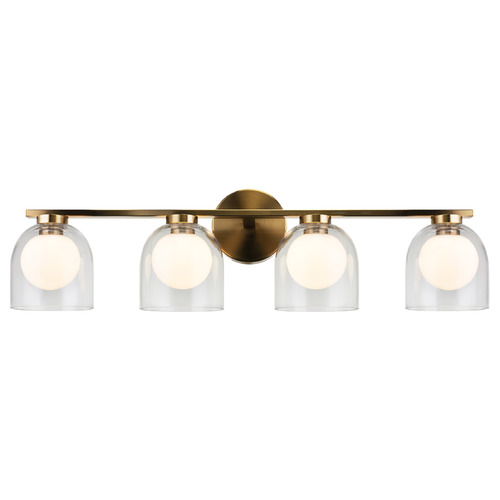 Matteo Lighting Matteo Lighting Derbishone Aged Gold Brass LED Bathroom Light W60704AGCL