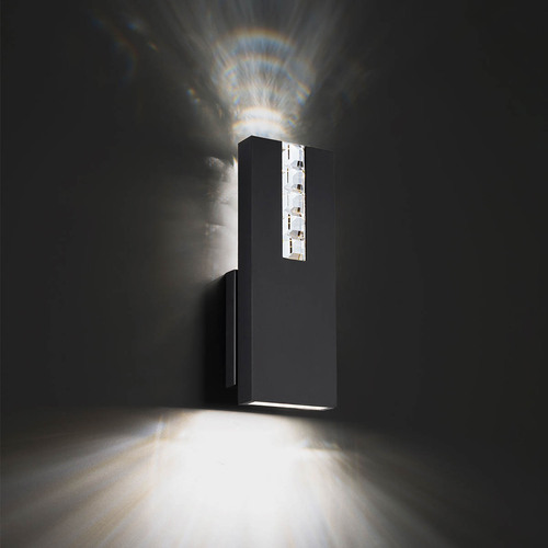 Helios 14-Inch Crystal LED Sconce in Black by Schonbek Beyond