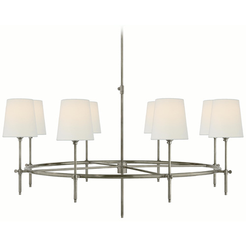 Visual Comfort Signature Collection Visual Comfort Signature Collection Thomas O'brien Bryant Antique Nickel Chandelier TOB5024AN-L