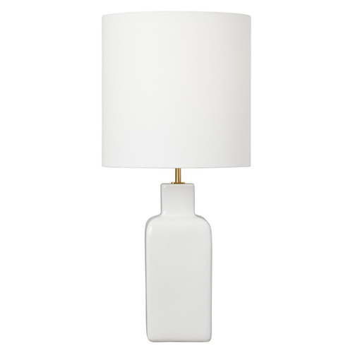 Anderson Large Table Lamp in White & Brass by Visual Comfort Studio