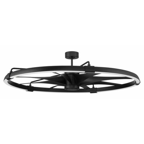 Craftmade Lighting Axel 57-In Damp Rated CCT LED Fan in Flat Black by Craftmade Lighting AXL57FB8