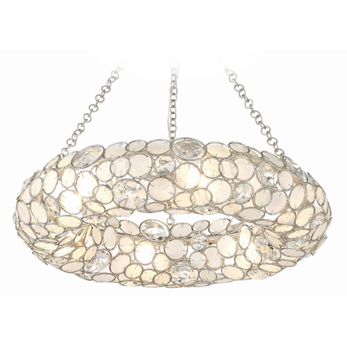 Crystorama Lighting Palla Antique Silver Chandelier