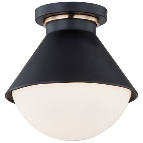 Justice Design Group Justice Design Ravelle Medium Outdoor Semi-Flush Brass Opal FSN-7689W-OPAL-MBBR