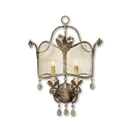 Currey and Company Lighting Currey and Company Zara Sconce in Viejo Gold/silver Finish 5357