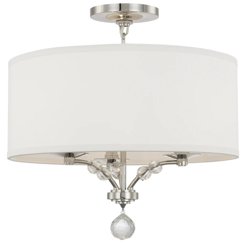 Crystorama Lighting Mirage 18-Inch Semi-Flush in Polished Nickel by Crystorama Lighting 8005-PN_CEILING