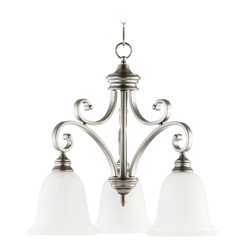 Quorum Lighting Bryant Classic Nickel Chandelier by Quorum Lighting 6354-3-64