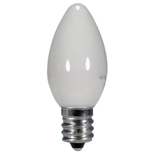 Satco Lighting Satco 0.5 Watt LED C7 White 2700K 14 Lumens Candelabra Base 120 Volt Carded S9157