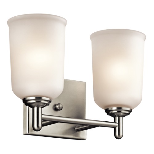 Kichler Lighting Shailene 12.50-Inch Vanity Light in Brushed Nickel by Kichler Lighting 45573NI