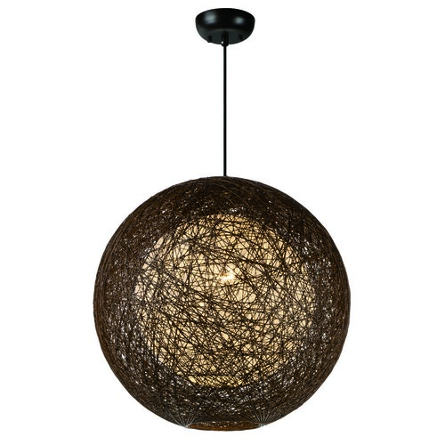 Bali Hemp Twine Pendant in Chocolate by Maxim Lighting