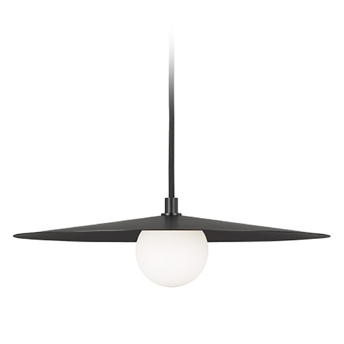 Pirlo LED Pendant in Matte Black by Visual Comfort Modern