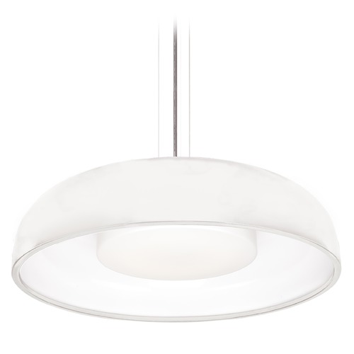 Kuzco Lighting Modern White LED Pendant with Frosted Shade 3000K 2671LM by Kuzco Lighting PD13124-WH
