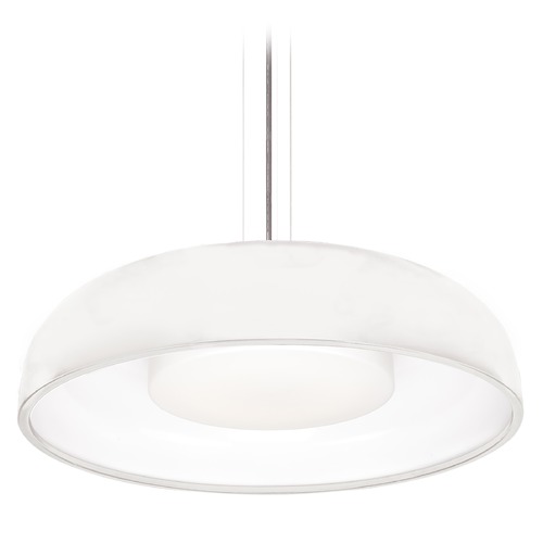 Modern White LED Pendant with Frosted Shade 3000K 2671LM by Kuzco Lighting