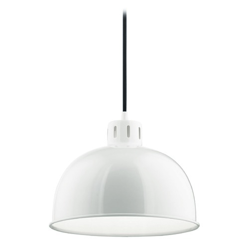 Kichler Lighting Kichler Lighting Zailey White Pendant Light with Bowl / Dome Shade 52152WH