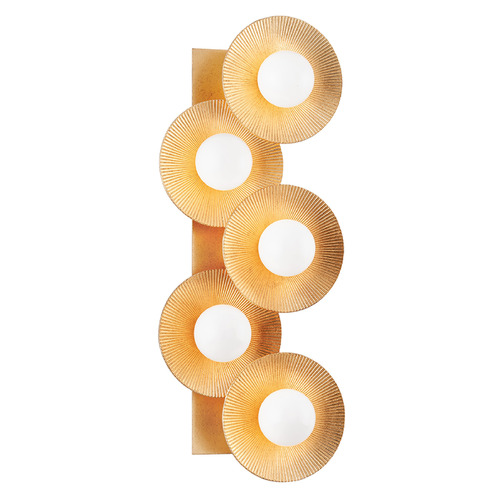 Corbett Lighting Corbett Lighting Emerald Vintage Gold Leaf LED Sconce 333-05-VGL