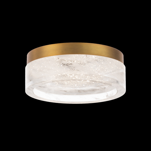 Melange 8.25-Inch LED Flush Mount in Aged Brass by Schonbek Beyond