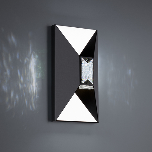 Vida 12-Inch LED Outdoor Wall Light in Black by Schonbek Beyond