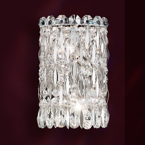 Schonbek Worldwide Lighting Sarella Polished Stainless Steel Sconce