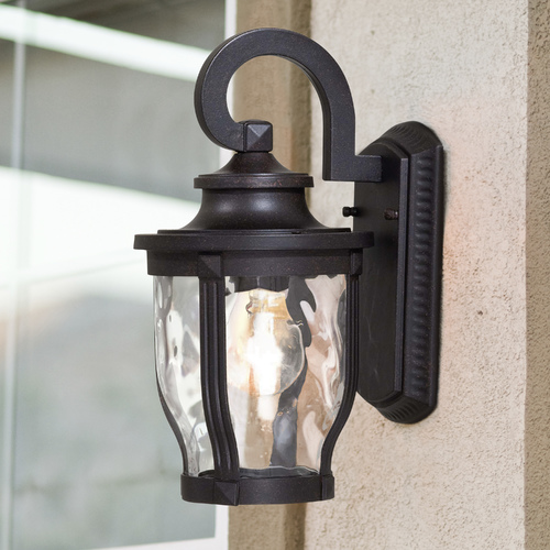 Minka Lavery Outdoor Wall Light with Clear Glass in Corona Bronze Finish 8761-166