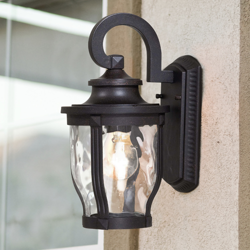 Outdoor Wall Light with Clear Glass in Corona Bronze by Minka Lavery