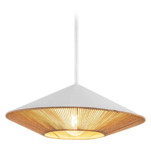 Alora Lighting Daphne White Pendant Light with Conical Shade