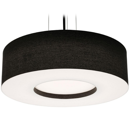 AFX Lighting Afx Lighting Montclair Black Pendant Light with Drum Shade MCP2432MBBK-BK