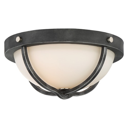 Sherwood Iron Black & Brushed Nickel Flush Mount by Nuvo Lighting