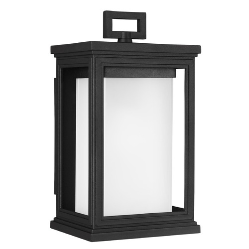 Roscoe 11.50-Inch Outdoor Lantern in Textured Black by Generation Lighting