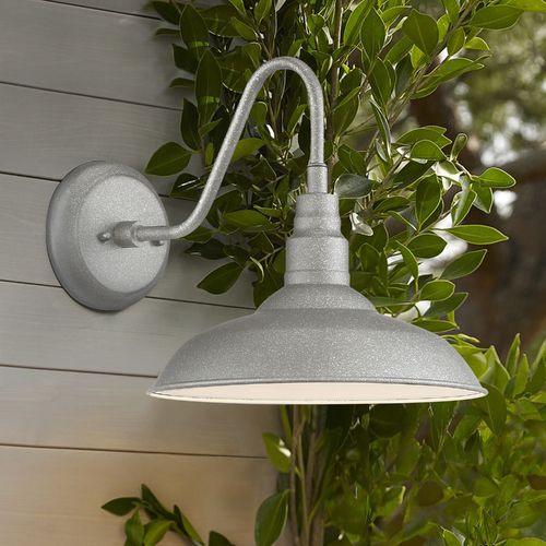 Quoizel Lighting Beachside LED Outdoor Barn Light in Galvanized by Quoizel Lighting BCE8410GV