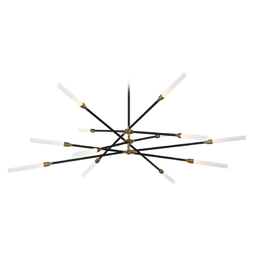 Houdini Black Aged Brass LED Chandelier by WAC Lighting