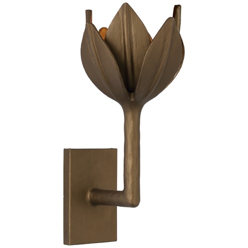 Visual Comfort Signature Collection Julie Neill Alberto Small Sconce in Bronze Leaf by Visual Comfort Signature JN2001ABL