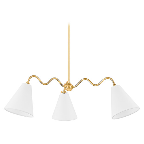 Mitzi By Hudson Valley Tali Roth Onda Aged Brass LED Chandelier