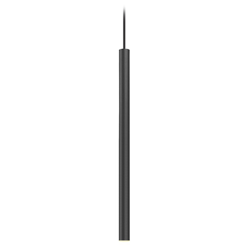 Z-Lite Z-Lite Forest Matte Black LED Mini-Pendant Light with Cylindrical Shade 919MP24-MB-LED