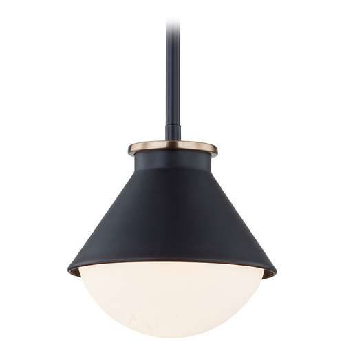Justice Design Group Justice Design Ravelle Small Outdoor Pendant Brass Opal FSN-7685W-OPAL-MBBR