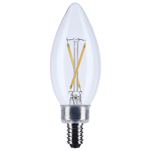 3W B11 3000K E12 Base Clear LED Light Bulb by Satco Lighting