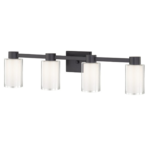 Design Classics Lighting Design Classics Vashon Matte Black Bathroom Light 2104-07 GL1061 GL1040C