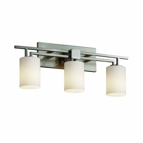 Aero 3-Light Bath Light in Brushed Nickel by Justice Design Group