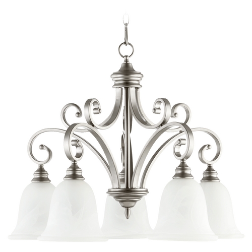 Bryant Classic Nickel Chandelier by Quorum Lighting